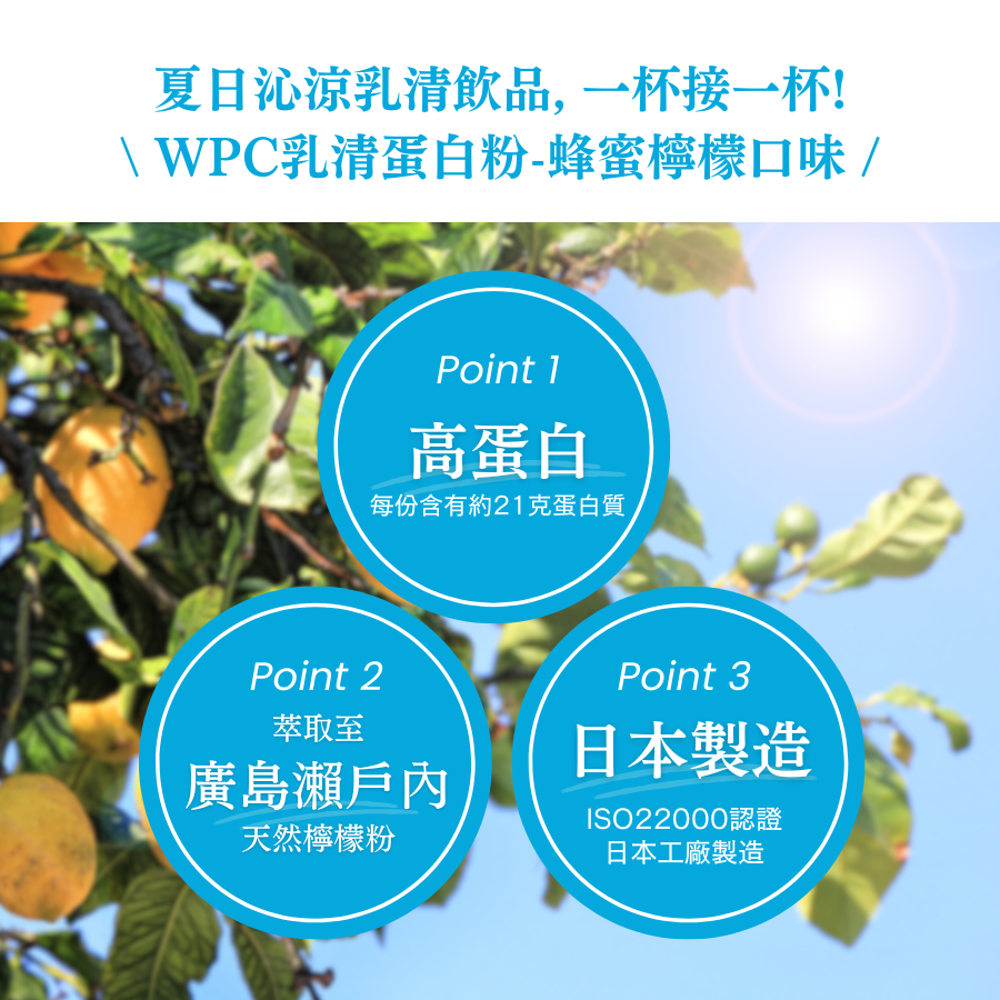 naturecan fitness WPC乳清蛋白粉-蜂蜜檸檬口味