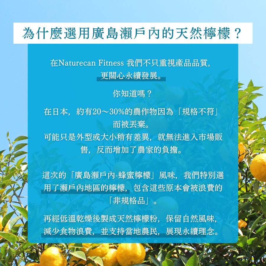 naturecan fitness WPC乳清蛋白粉-蜂蜜檸檬口味