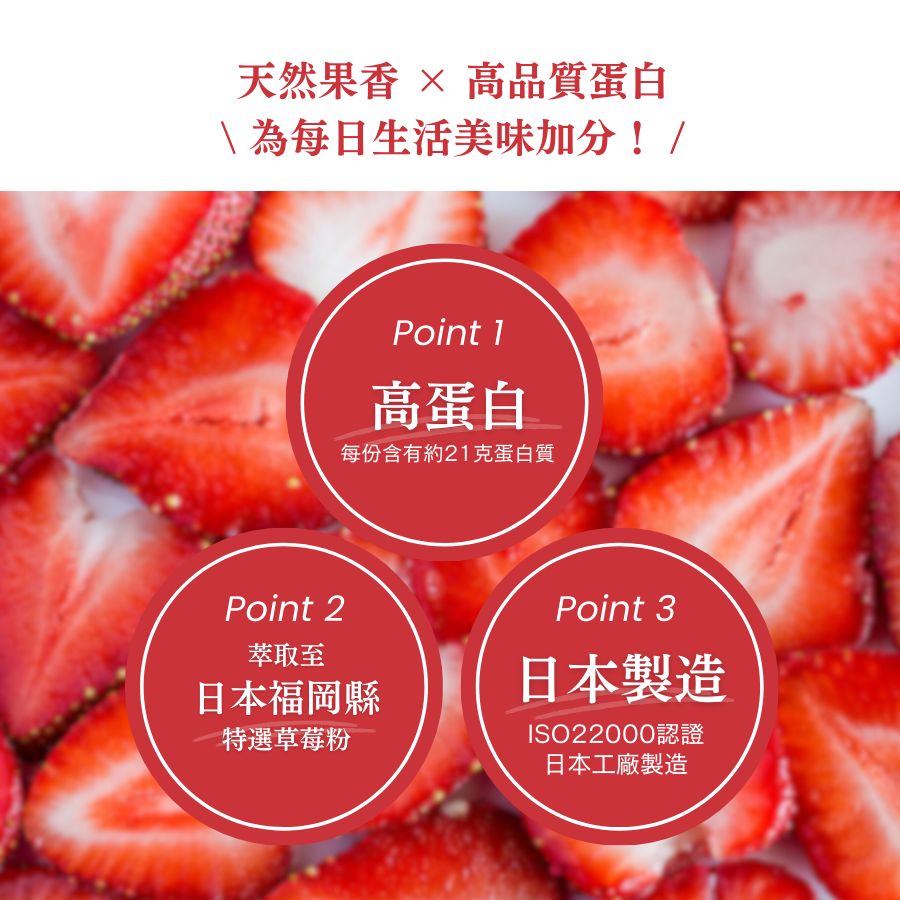 【期間限定】WPC乳清蛋白粉-草莓覆盆子口味